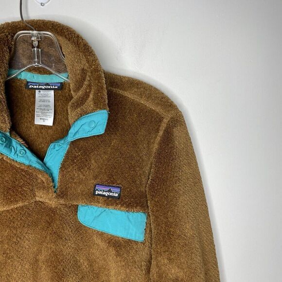 PATAGONIA Re-Tool T-Snap Pullover Women XS Brown Fleece Jacket Half-Snap - Picture 2 of 15